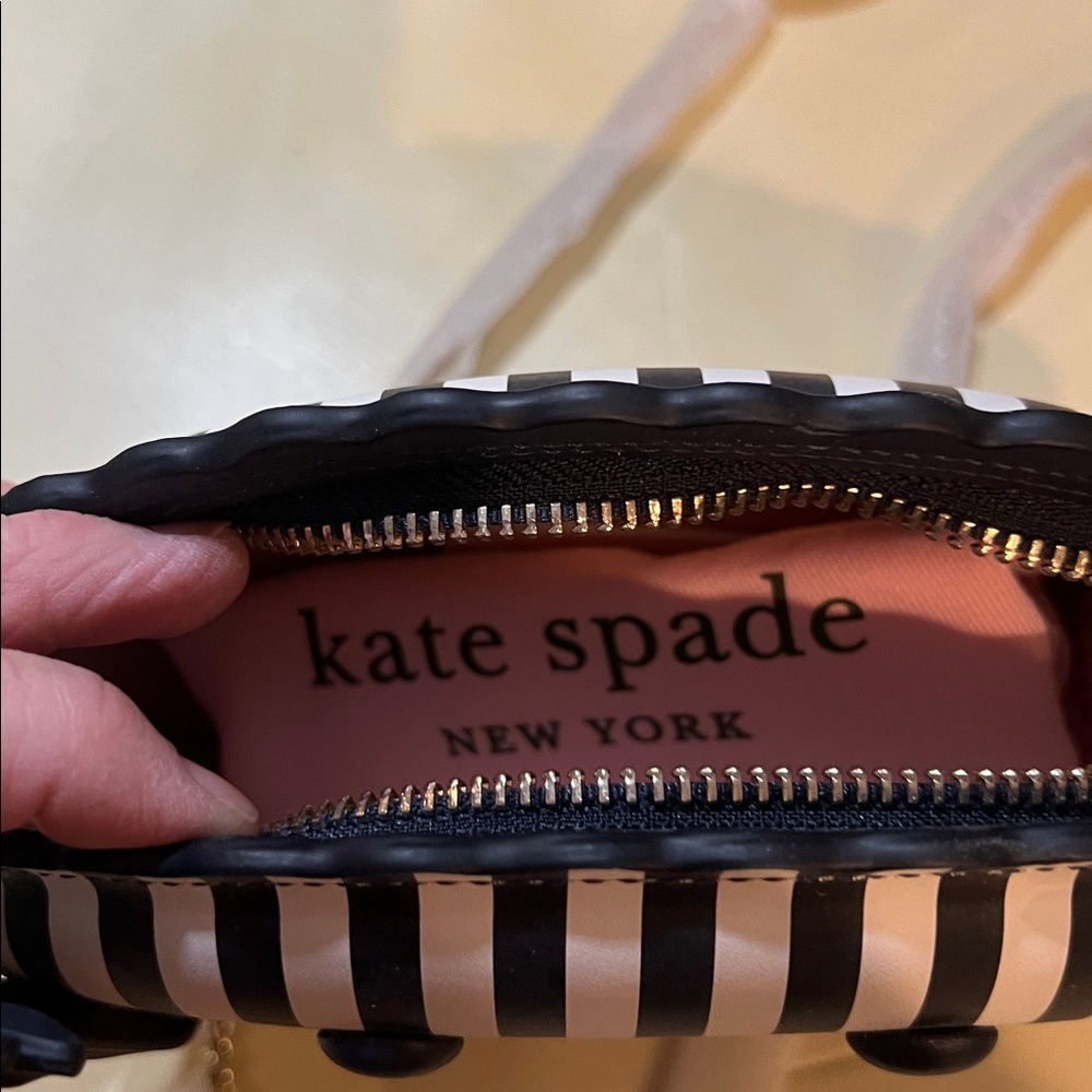 KATE SPADE  NY Shelly cross body navy blazer and creamy white striped leather - Picture 4 of 4